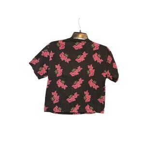 Bratz 2023 Logo Womans Crop Top T Shirt Small Black Pink